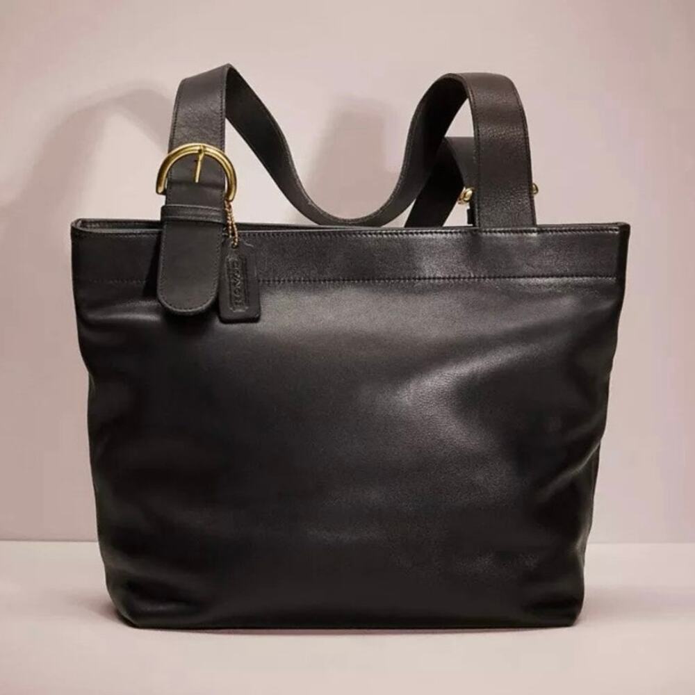 Coach Vintage Soho‎ Lafayette 4140 Black Genuine Leather Tote Shoulder Bag - Picture 2 of 13